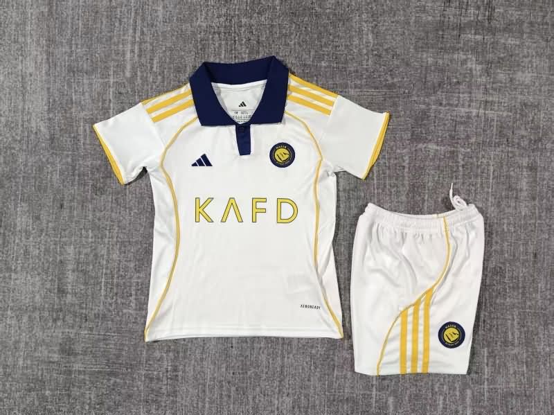 Kids Al Nassr FC 25/26 Third Soccer Jersey And Shorts