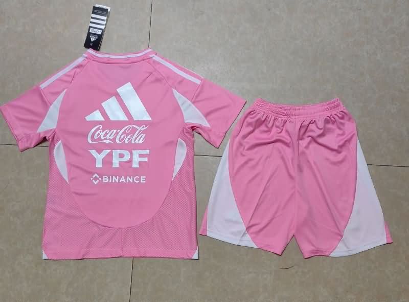 Kids Argentina 2025 Training Soccer Jersey And Shorts