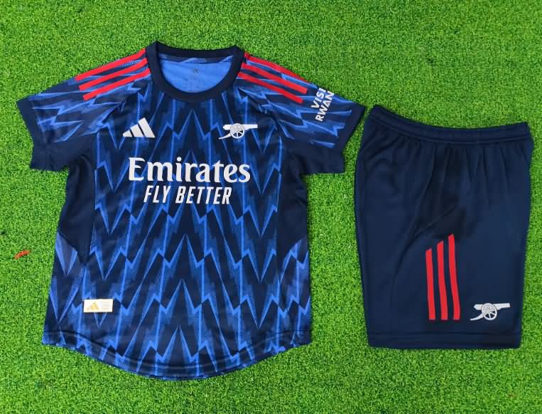Kids Arsenal 25/26 Away Soccer Jersey And Shorts (Player)