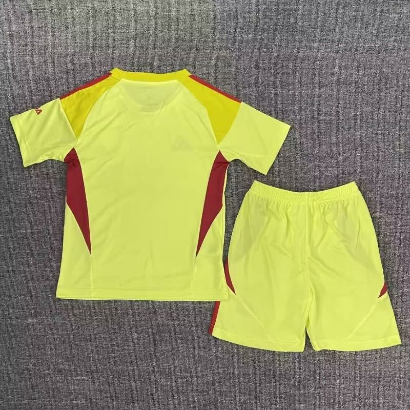 Kids Arsenal 25/26 Goalkeeper Yellow Soccer Jersey And Shorts