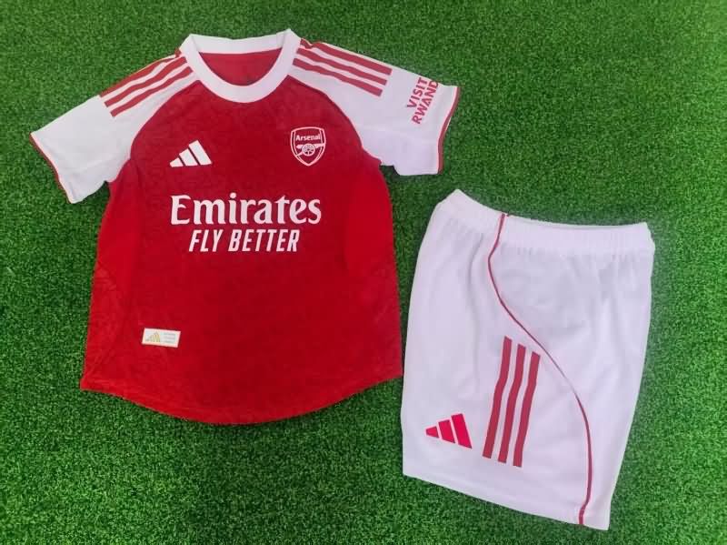 Kids Arsenal 25/26 Home Soccer Jersey And Shorts (Player)