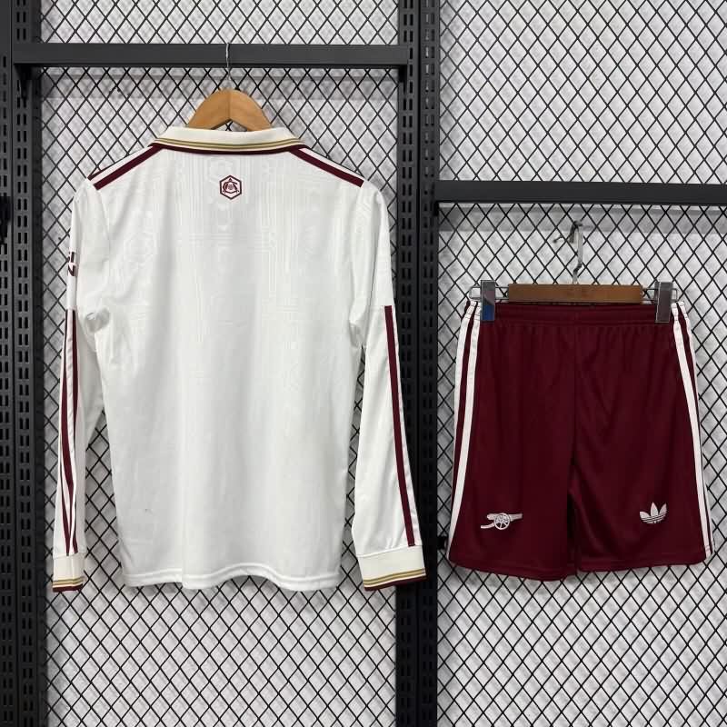 Kids Arsenal 25/26 Third Long Sleeve Soccer Jersey And Shorts