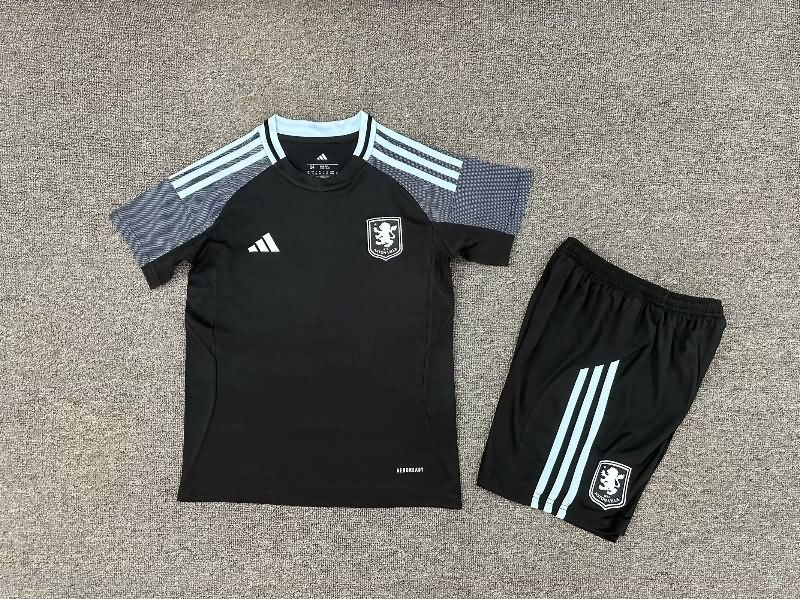 Kids Aston Villa 25/26 Away Soccer Jersey And Shorts