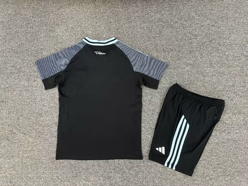 Kids Aston Villa 25/26 Away Soccer Jersey And Shorts