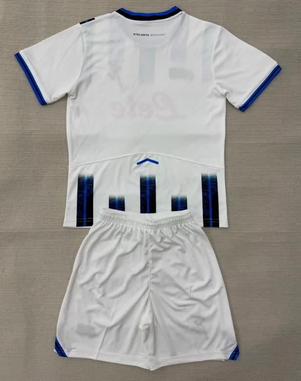 Kids Atalanta BC 25/26 Away Soccer Jersey And Shorts
