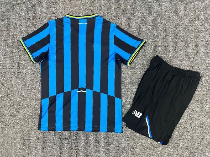 Kids Atalanta BC 25/26 Home Soccer Jersey And Shorts