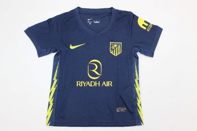 Kids Atletico Madrid 25/26 Away Soccer Jersey And Shorts