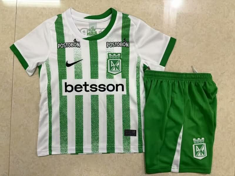 Kids Atletico Nacional 2025 Home Soccer Jersey And Shorts