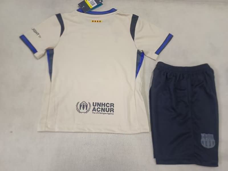 Kids Barcelona 25/26 Away Soccer Jersey And Shorts Leaked