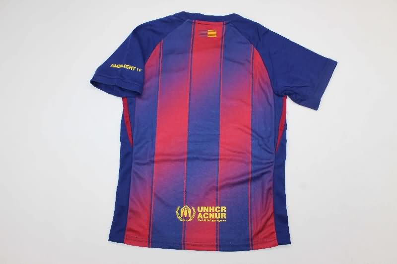 Kids Barcelona Soccer Jersey Home Replica 25/26