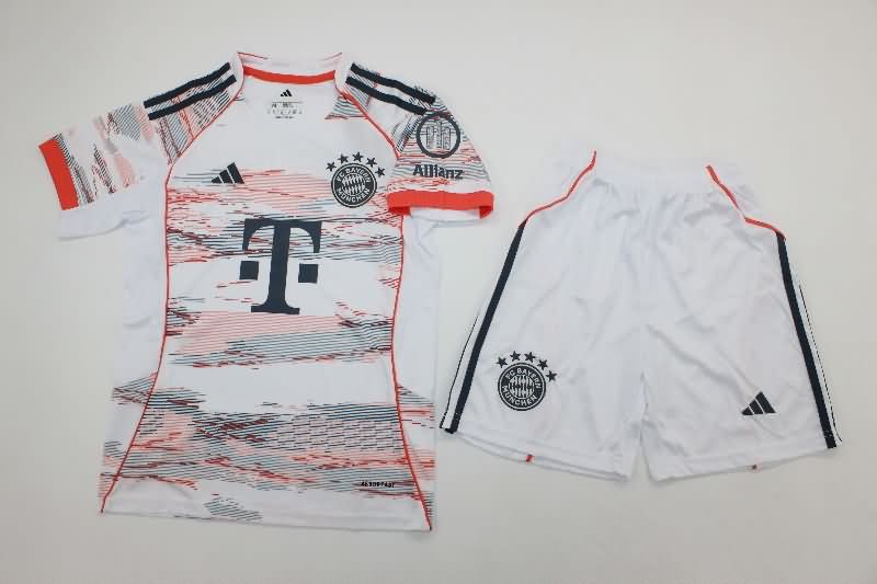 Kids Bayern Munich 25/26 Away Soccer Jersey And Shorts