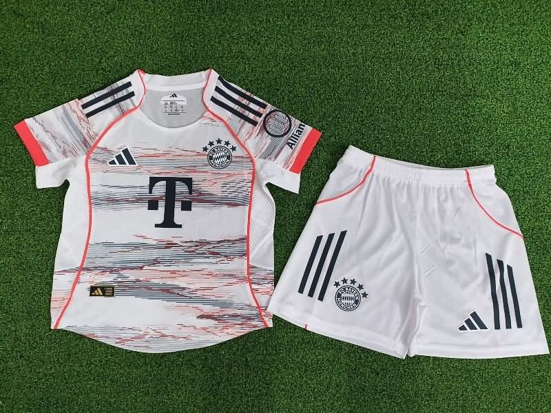 Kids Bayern Munich 25/26 Away Soccer Jersey And Shorts (Player)