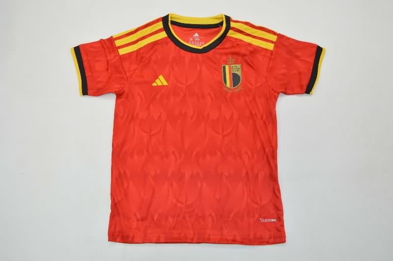 Kids Belgium 2026 World Cup Home Soccer Jersey And Shorts