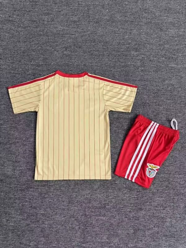 Kids Benfica 25/26 Yellow Soccer Jersey And Shorts