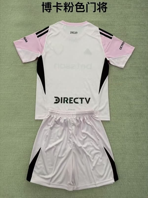 Kids Boca Juniors 25/26 Goalkeeper Pink Soccer Jersey And Shorts