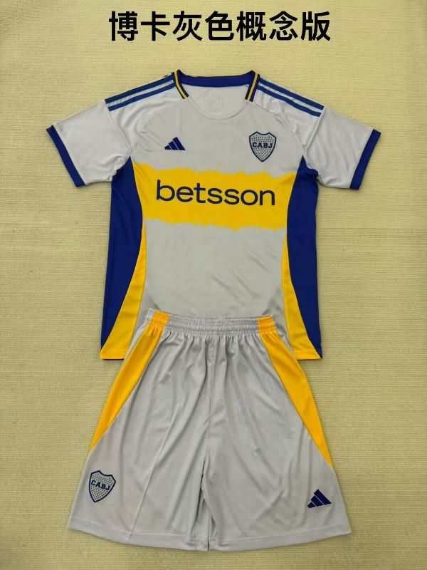 Kids Boca Juniors Soccer Jersey Grey Replica 25/26