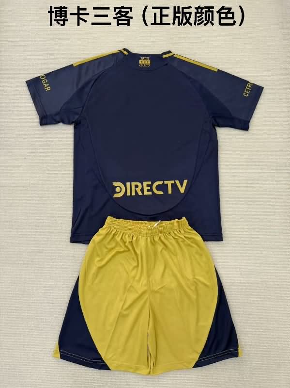 Kids Boca Juniors 25/26 Third Soccer Jersey And Shorts