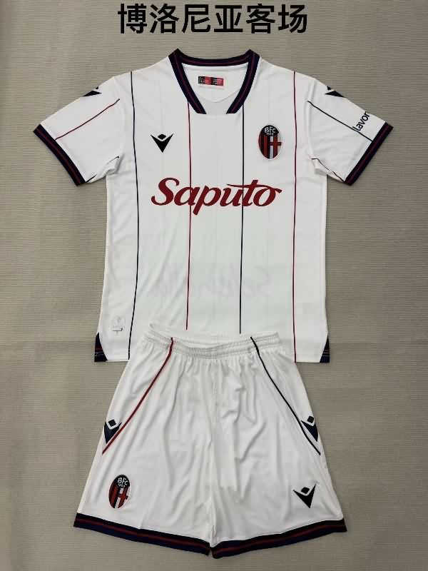 Kids Bologna 25/26 Away Soccer Jersey And Shorts