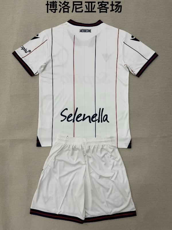 Kids Bologna 25/26 Away Soccer Jersey And Shorts
