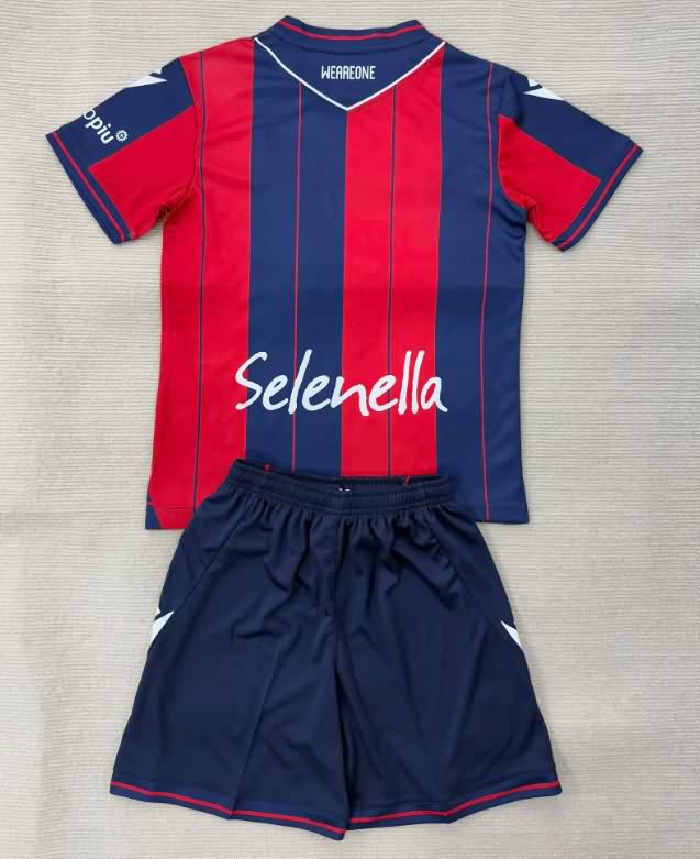 Kids Bologna 25/26 Home Soccer Jersey And Shorts