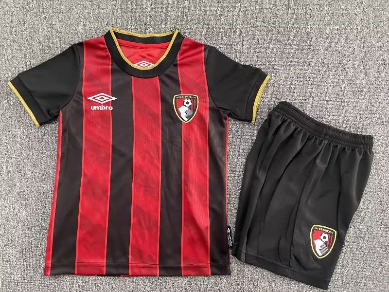 Kids Bournemouth 25/26 Home Soccer Jersey And Shorts