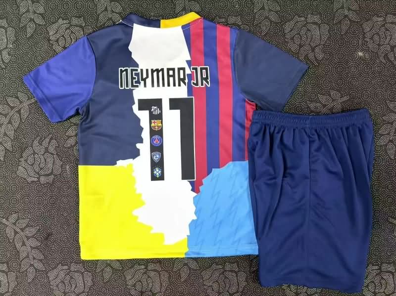 Kids Brazil 2025 NEYMAR JR Special Soccer Jersey And Shorts