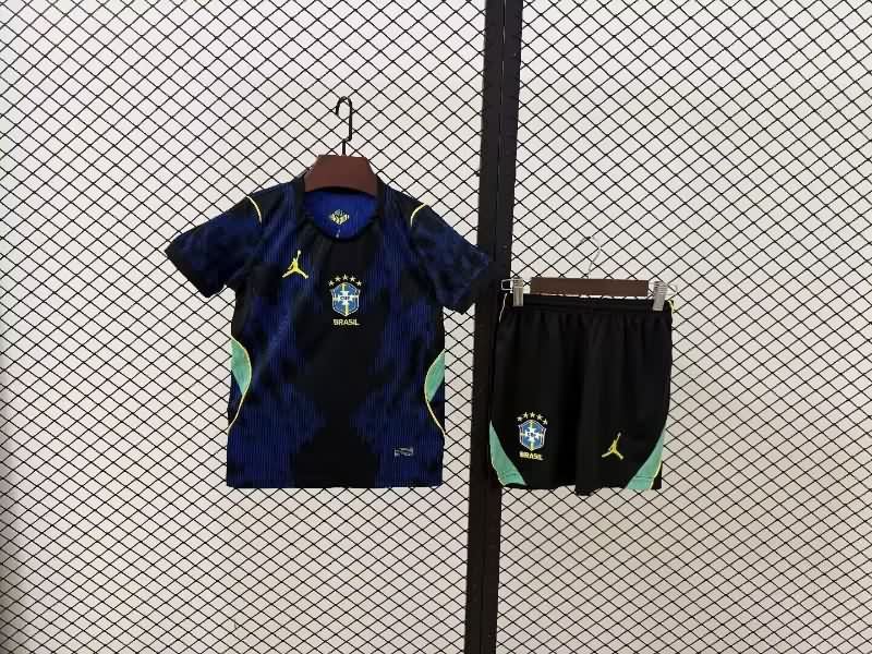 Kids Brazil 2026 Away Soccer Jersey And Shorts