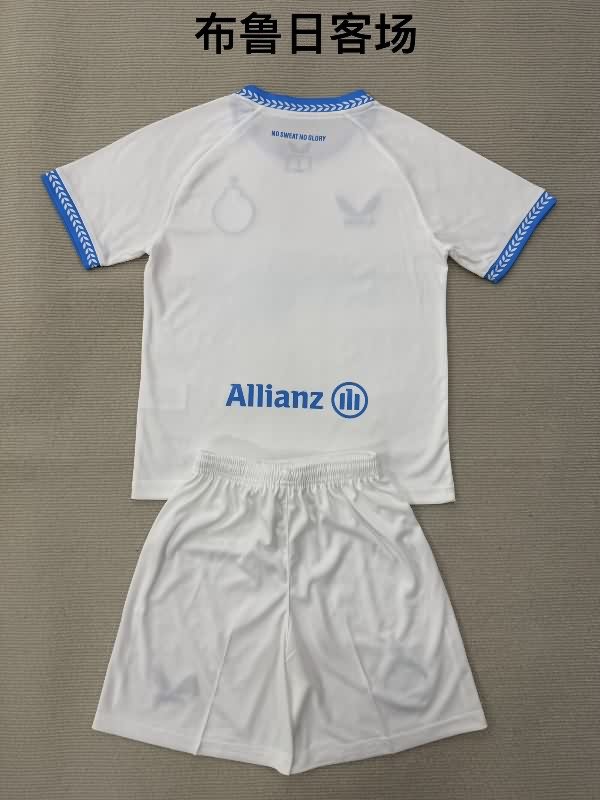 Kids Brugge 25/26 Away Soccer Jersey And Shorts