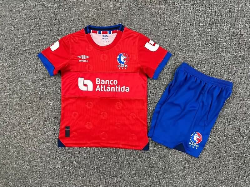 Kids CD Olimpia 25/26 Away Soccer Jersey And Shorts