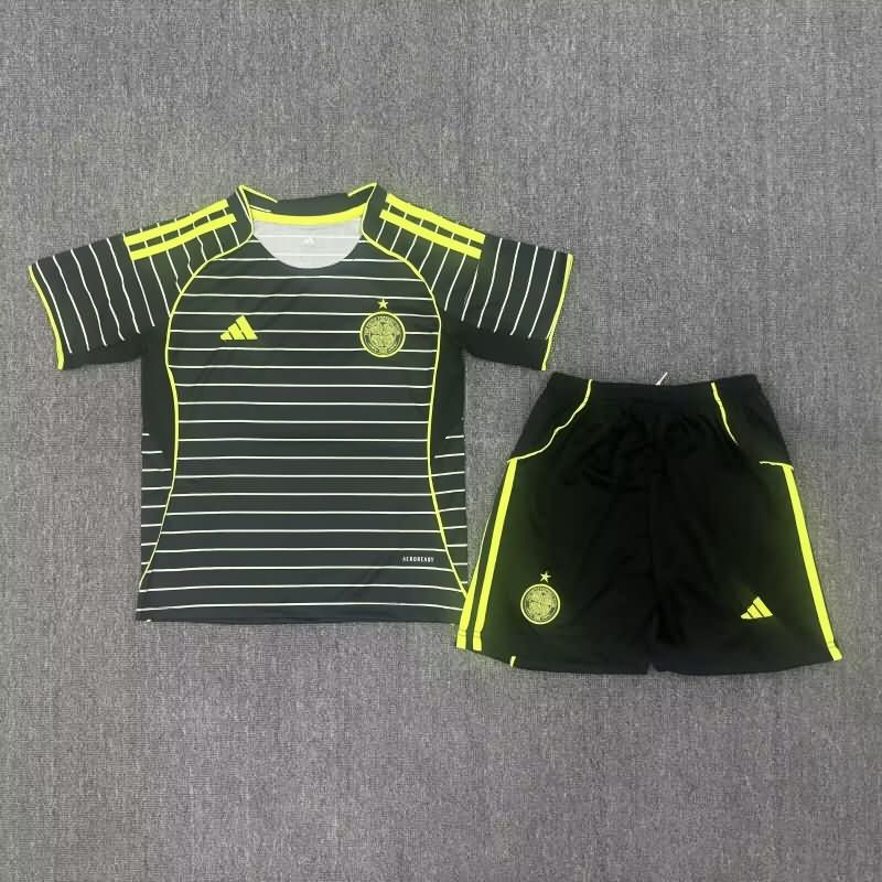 Kids Celtic 25/26 Away Soccer Jersey And Shorts