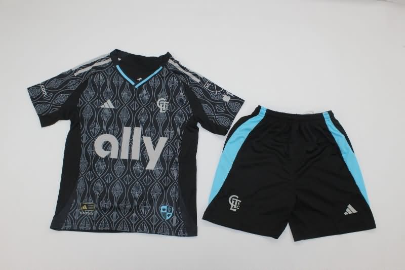 Kids Charlotte 2025 Home Soccer Jersey And Shorts