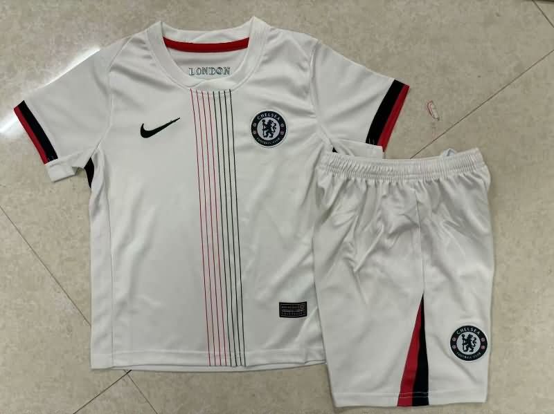 Kids Chelsea 25/26 Away Soccer Jersey And Shorts Leaked