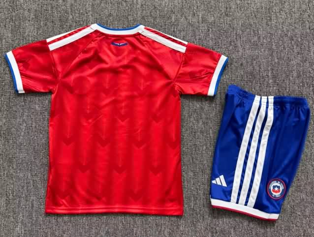 Kids Chile 2026 Home Soccer Jersey And Shorts