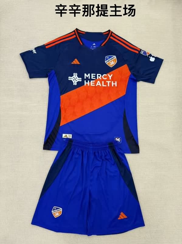 Kids Cincinnati 2025 Home Soccer Jersey And Shorts