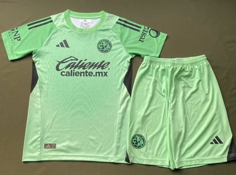 Kids Club America 25/26 Goalkeeper Green Soccer Jersey And Shorts