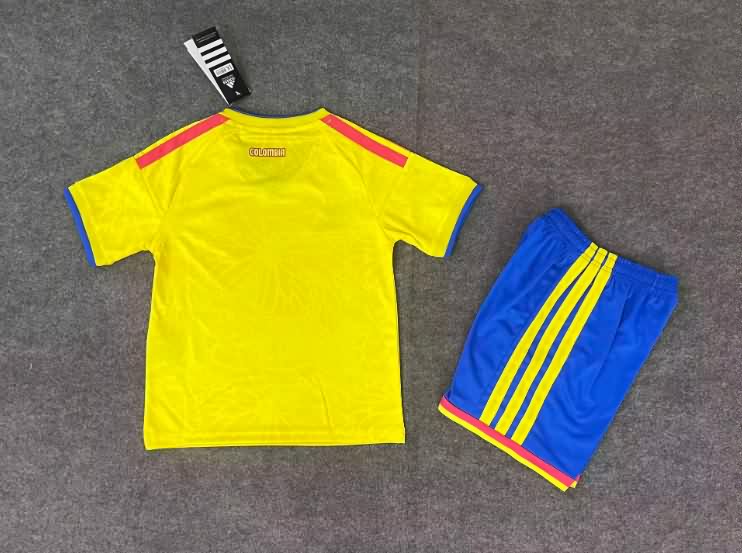 Kids Colombia 2026 World Cup Home Soccer Jersey And Shorts