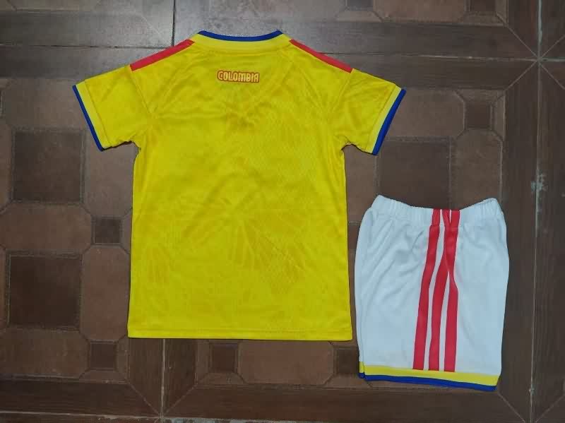 Kids Colombia 2025 Home Soccer Jersey And Shorts