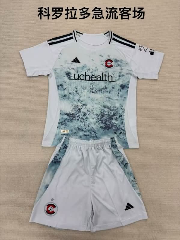 Kids Colorado Rapids 2025 Away Soccer Jersey And Shorts