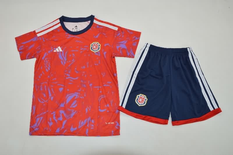 Kids Costa Rica 2026 Home Soccer Jersey And Shorts Kids Costa Rica 2026 Home Soccer Jersey And Shorts