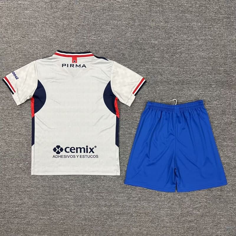 Kids Cruz Azul 25/26 Away Soccer Jersey And Shorts