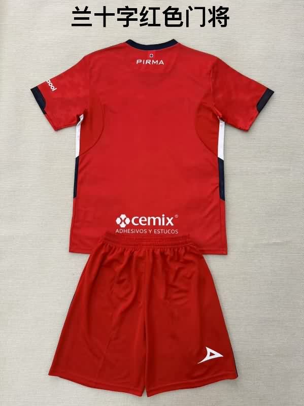 Kids Cruz Azul 25/26 Goalkeeper Red Soccer Jersey And Shorts