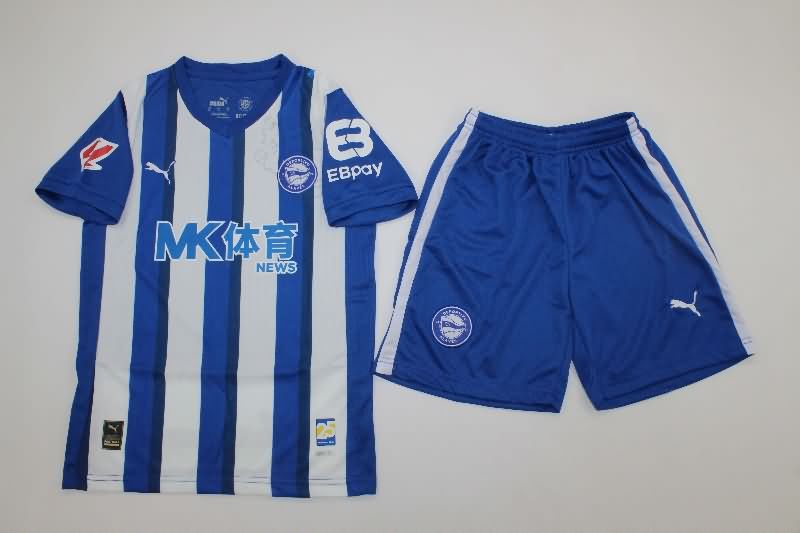 Kids Deportivo Alaves 25/26 Home Soccer Jersey And Shorts