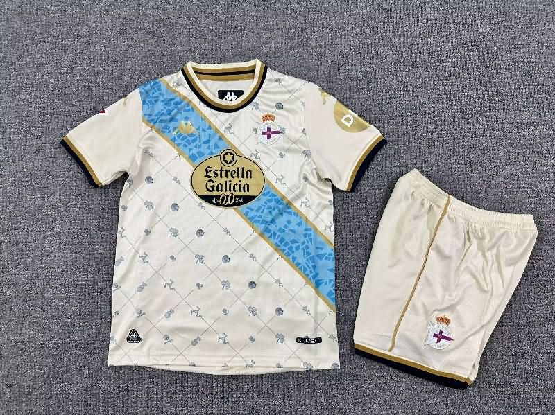 Kids Deportivo La Coruna 25/26 Third Soccer Jersey And Shorts
