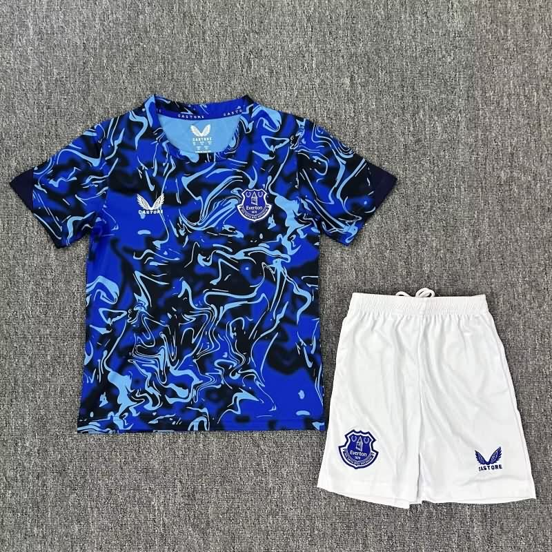 Kids Everton 25/26 Training Soccer Jersey And Shorts
