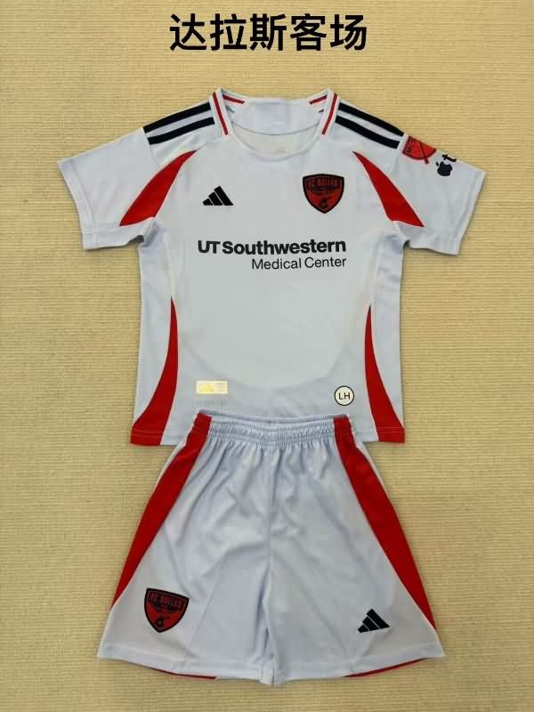 Kids FC Dallas 2025 Away Soccer Jersey And Shorts