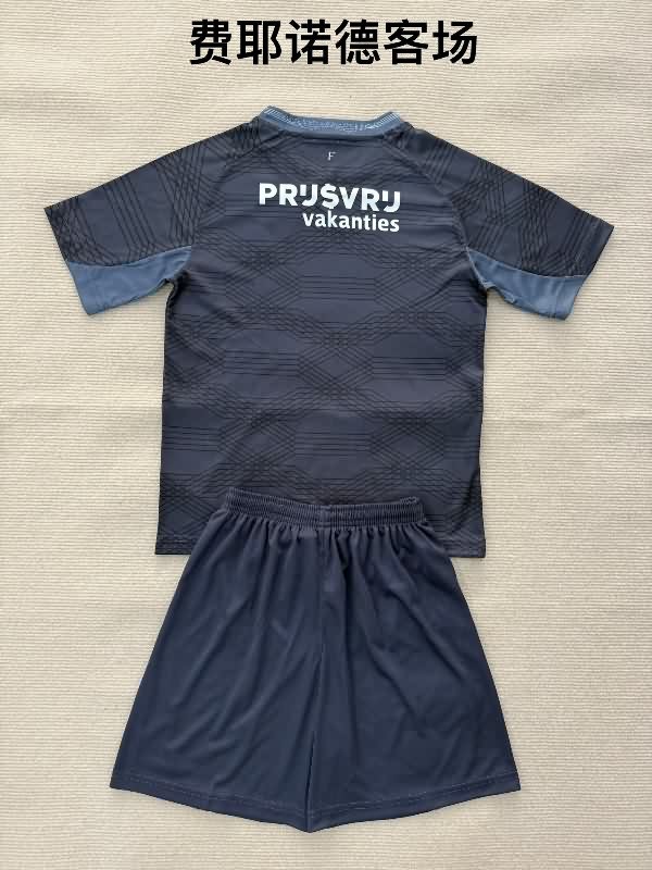 Kids Feyenoord 25/26 Away Soccer Jersey And Shorts
