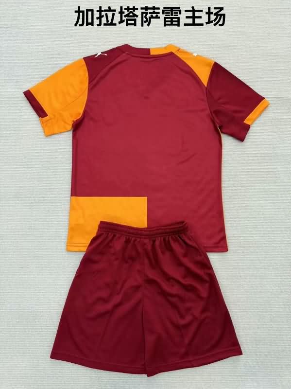 Kids Galatasaray 25/26 Home Soccer Jersey And Shorts