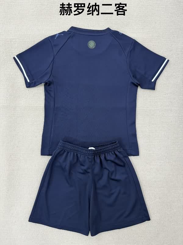 Kids Girona 25/26 Third Soccer Jersey And Shorts