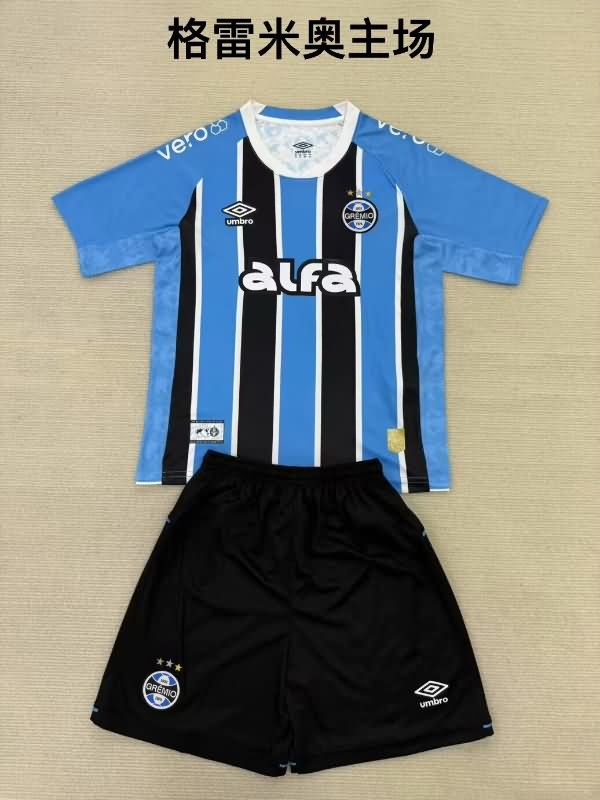 Kids Gremio 2025 Home Soccer Jersey And Shorts