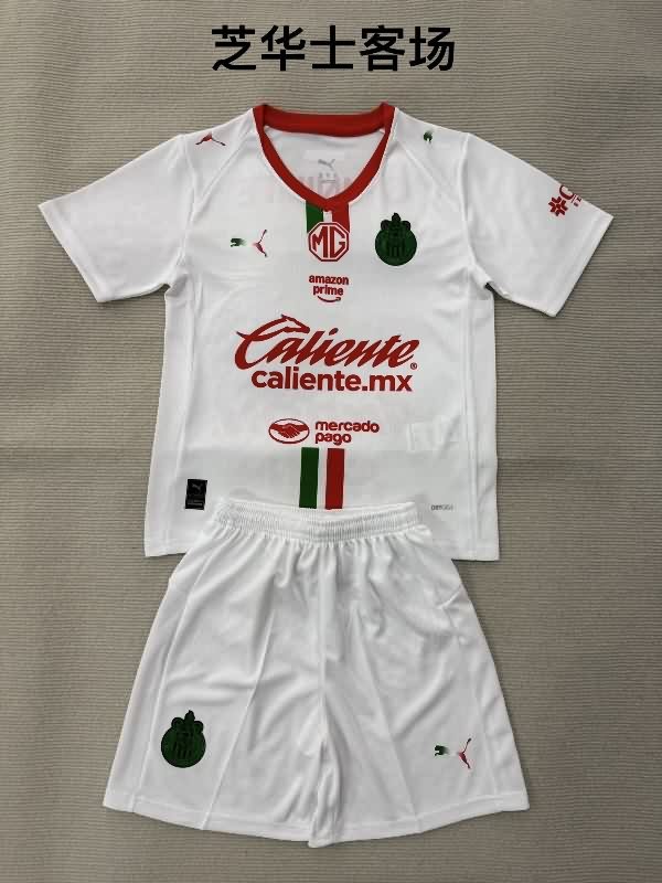 Kids Guadalajara 25/26 Away Soccer Jersey And Shorts
